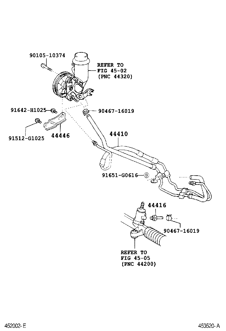  TOYOTA XA |  POWER STEERING TUBE
