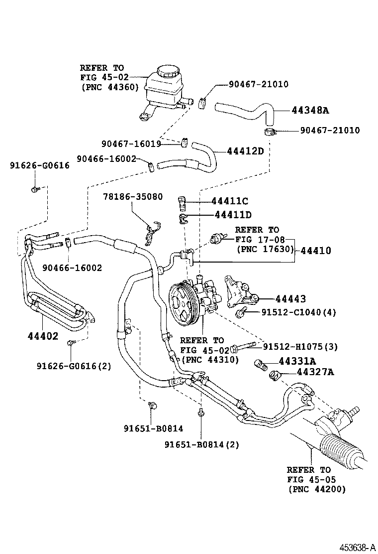  LAND CRUISER 100 105 |  POWER STEERING TUBE