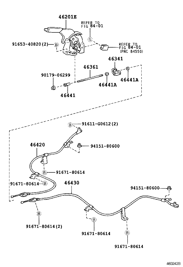  YARIS ECHO 4D |  PARKING BRAKE CABLE