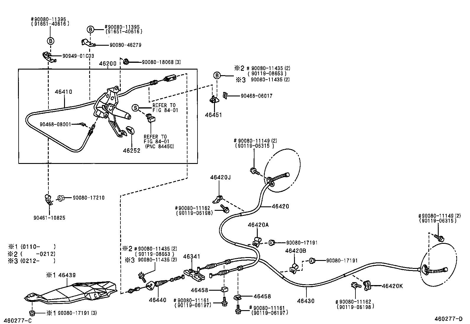  AVALON |  PARKING BRAKE CABLE