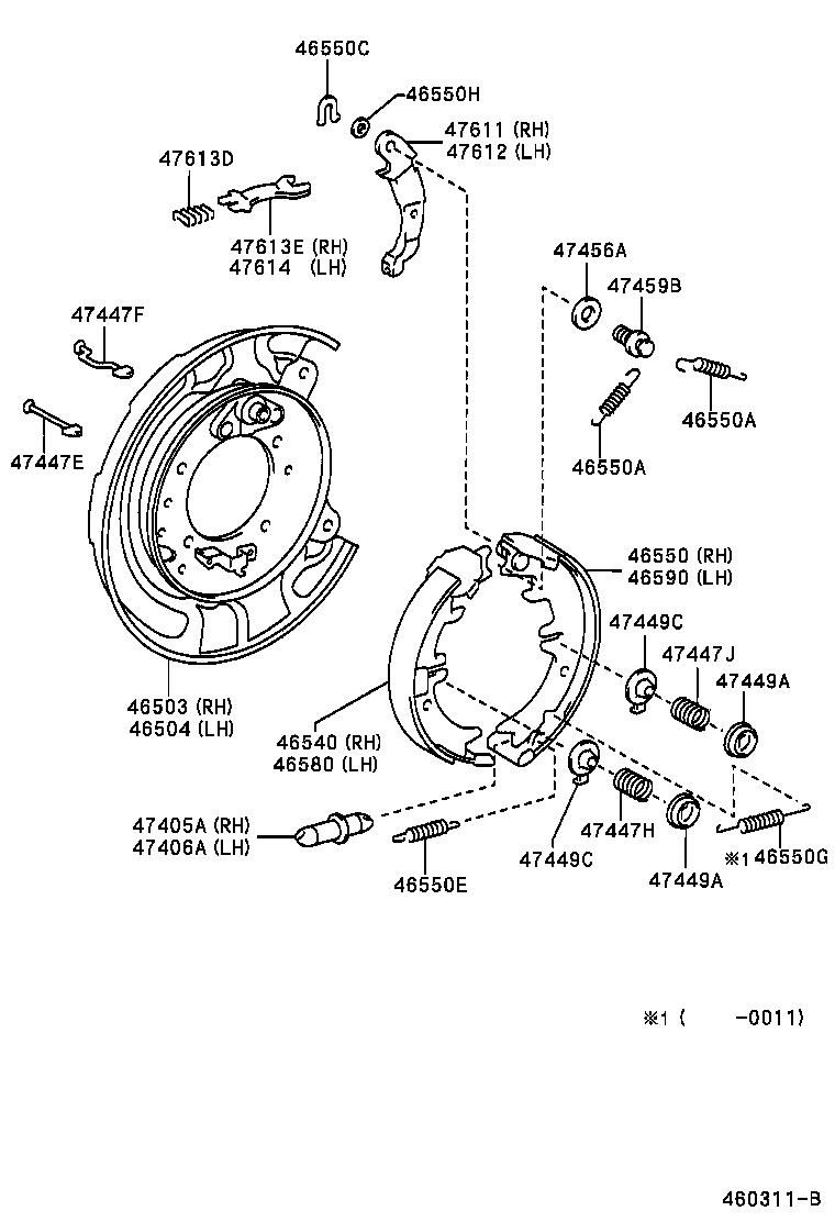  PREVIA TARAGO |  PARKING BRAKE CABLE
