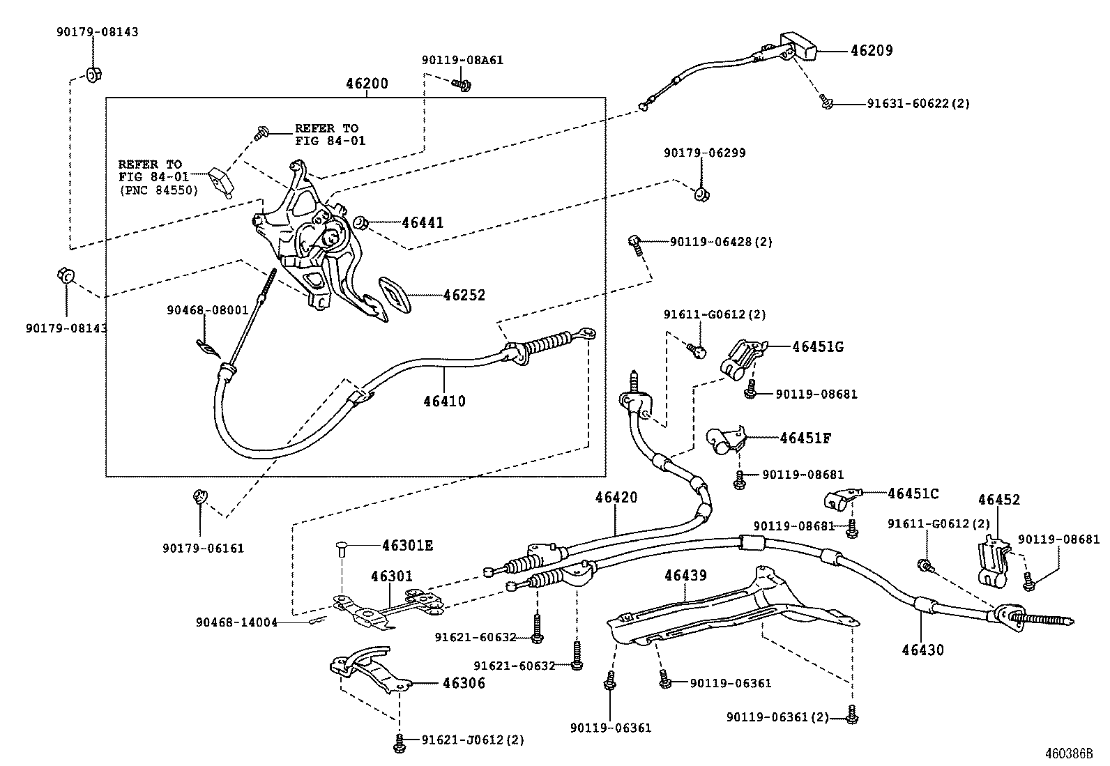  SC430 |  PARKING BRAKE CABLE