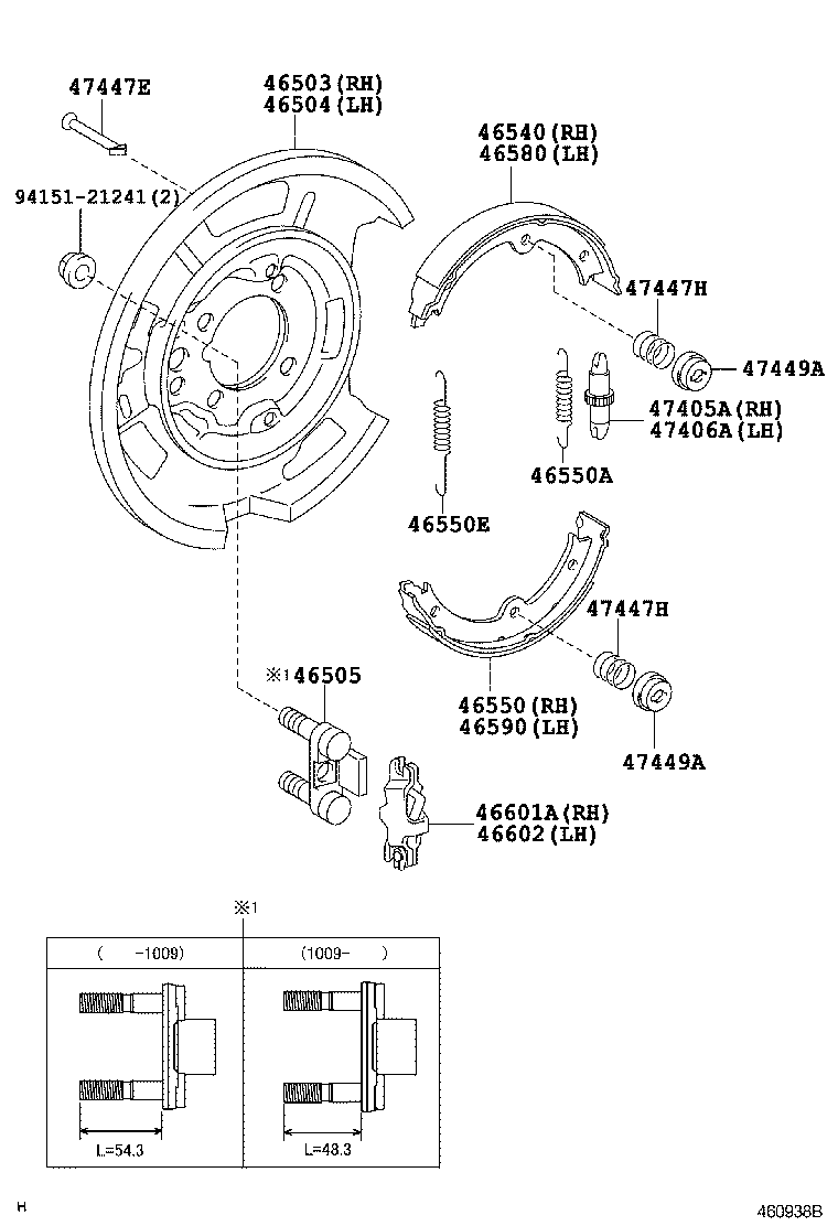  GS30 35 43 460 |  PARKING BRAKE CABLE