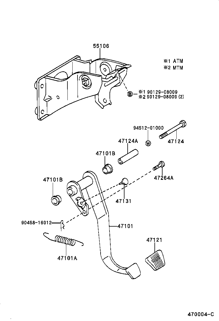  LAND CRUISER 90 |  BRAKE PEDAL BRACKET