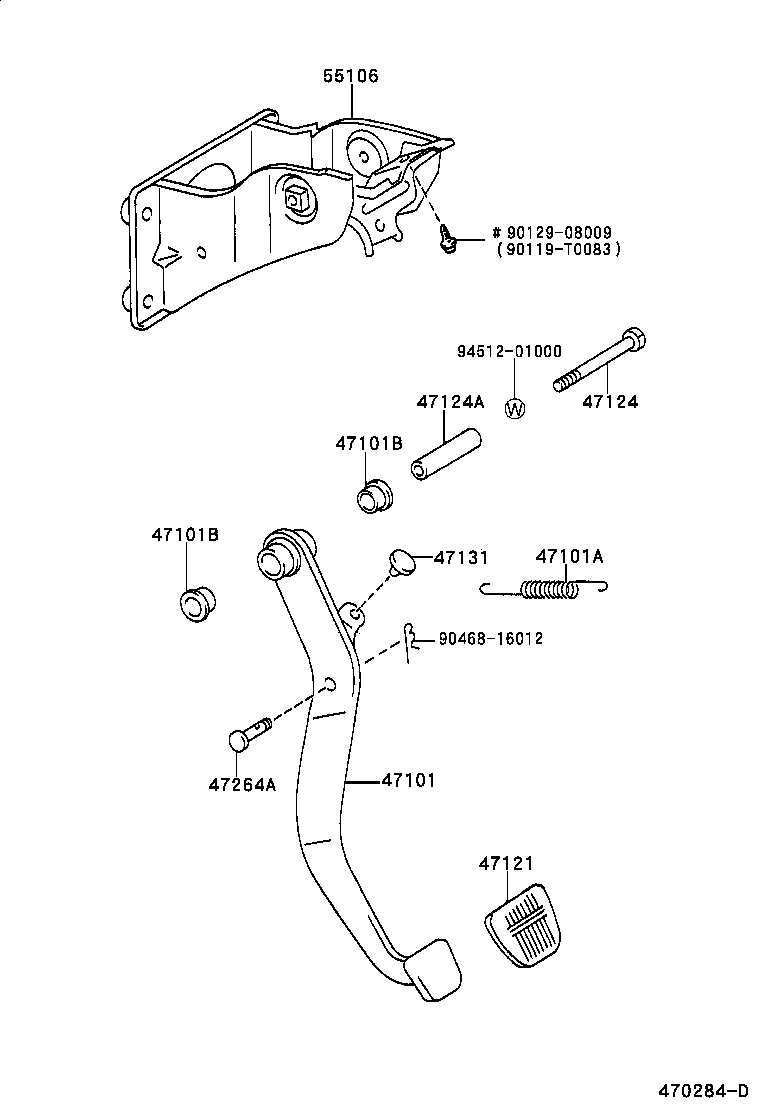  HILUX |  BRAKE PEDAL BRACKET