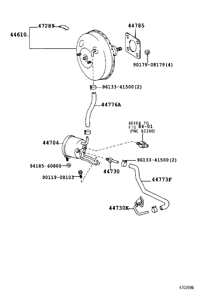  HIACE HIACE S B V |  BRAKE BOOSTER VACUUM TUBE