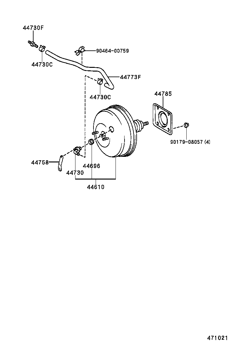  LAND CRUISER 100 105 |  BRAKE BOOSTER VACUUM TUBE