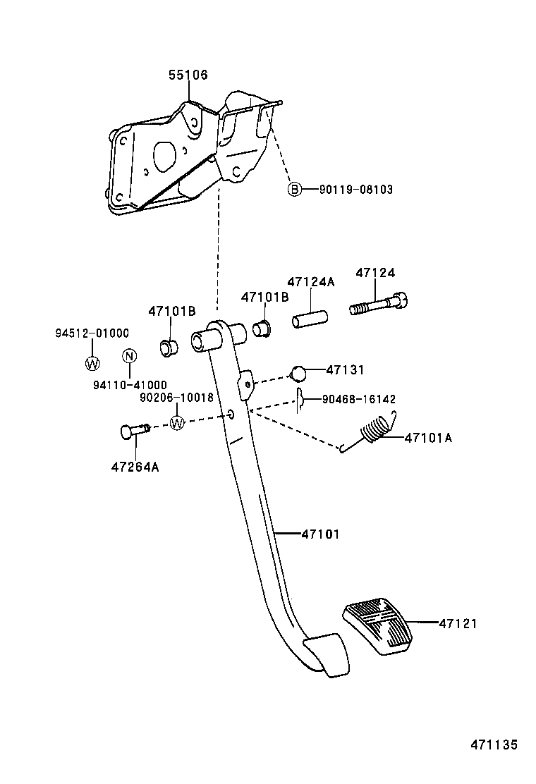  LAND CRUISER 80 |  BRAKE PEDAL BRACKET