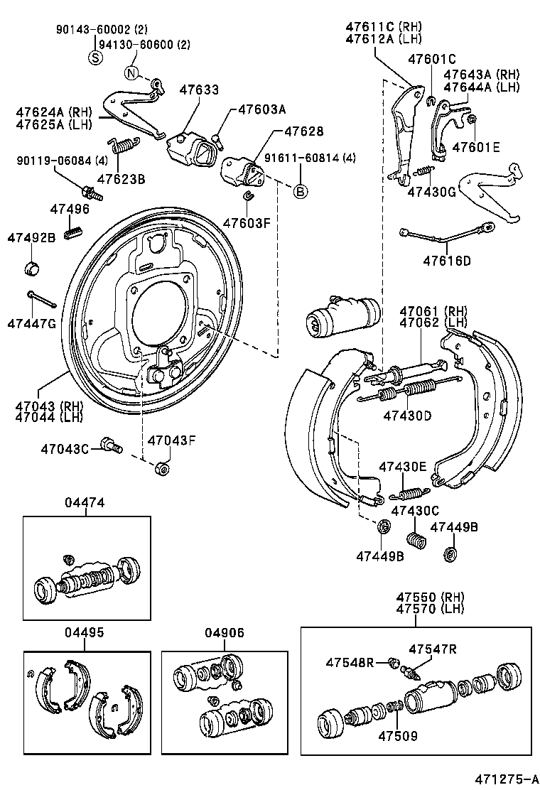  HIACE VAN COMUTER |  REAR DRUM BRAKE WHEEL CYLINDER BACKING PLATE