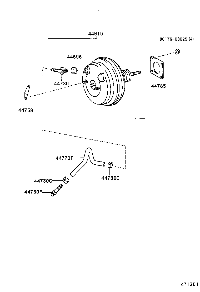  T U V |  BRAKE BOOSTER VACUUM TUBE