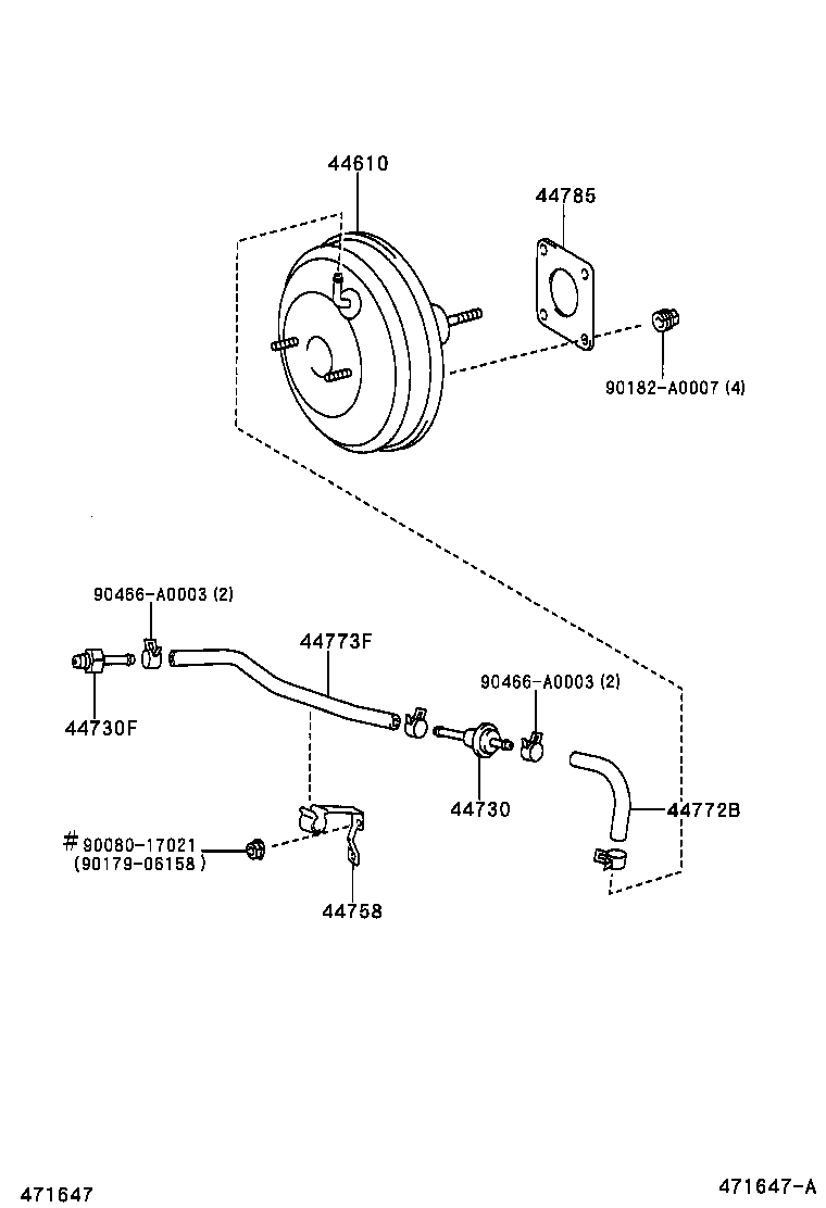  AVALON |  BRAKE BOOSTER VACUUM TUBE