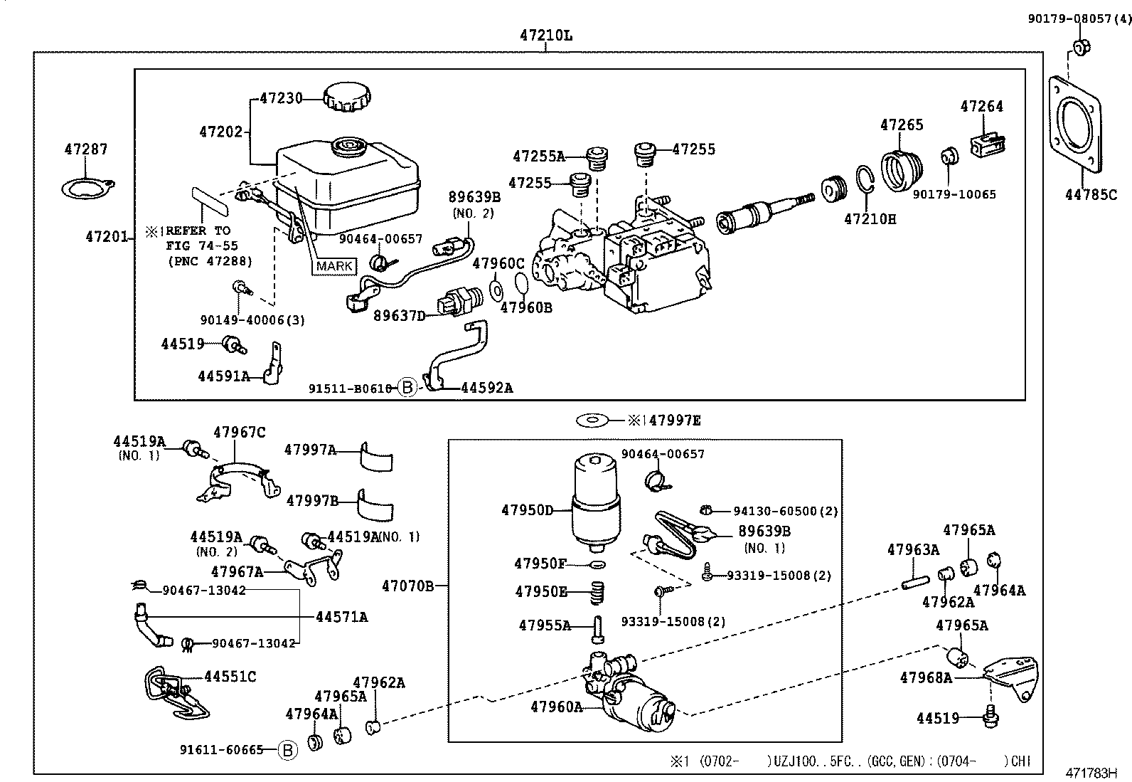  LAND CRUISER 100 105 |  BRAKE MASTER CYLINDER
