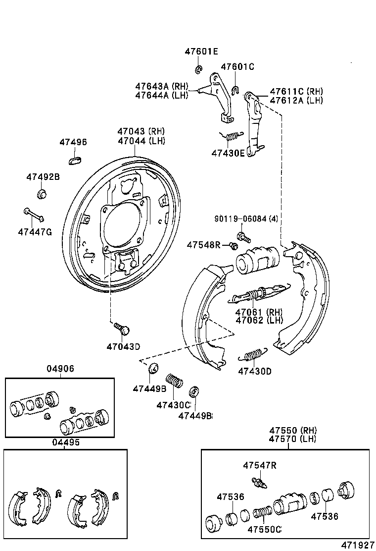  HIACE HIACE S B V |  REAR DRUM BRAKE WHEEL CYLINDER BACKING PLATE