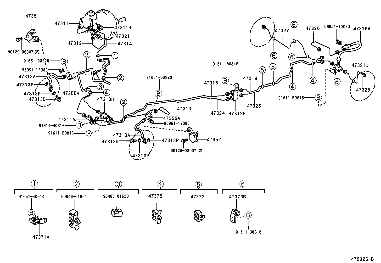  T U V |  BRAKE TUBE CLAMP
