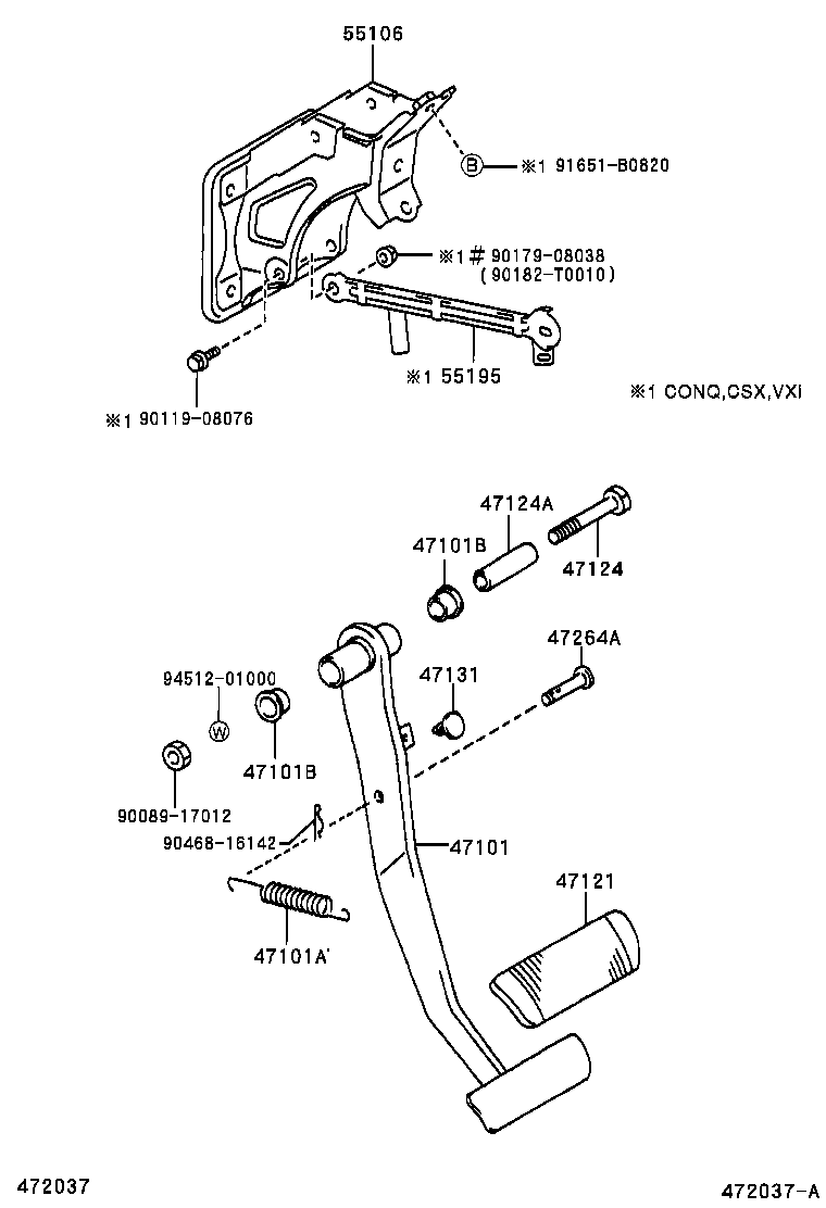  AVALON |  BRAKE PEDAL BRACKET