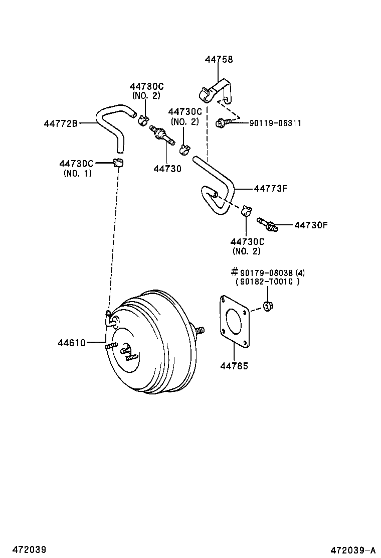  AVALON |  BRAKE BOOSTER VACUUM TUBE