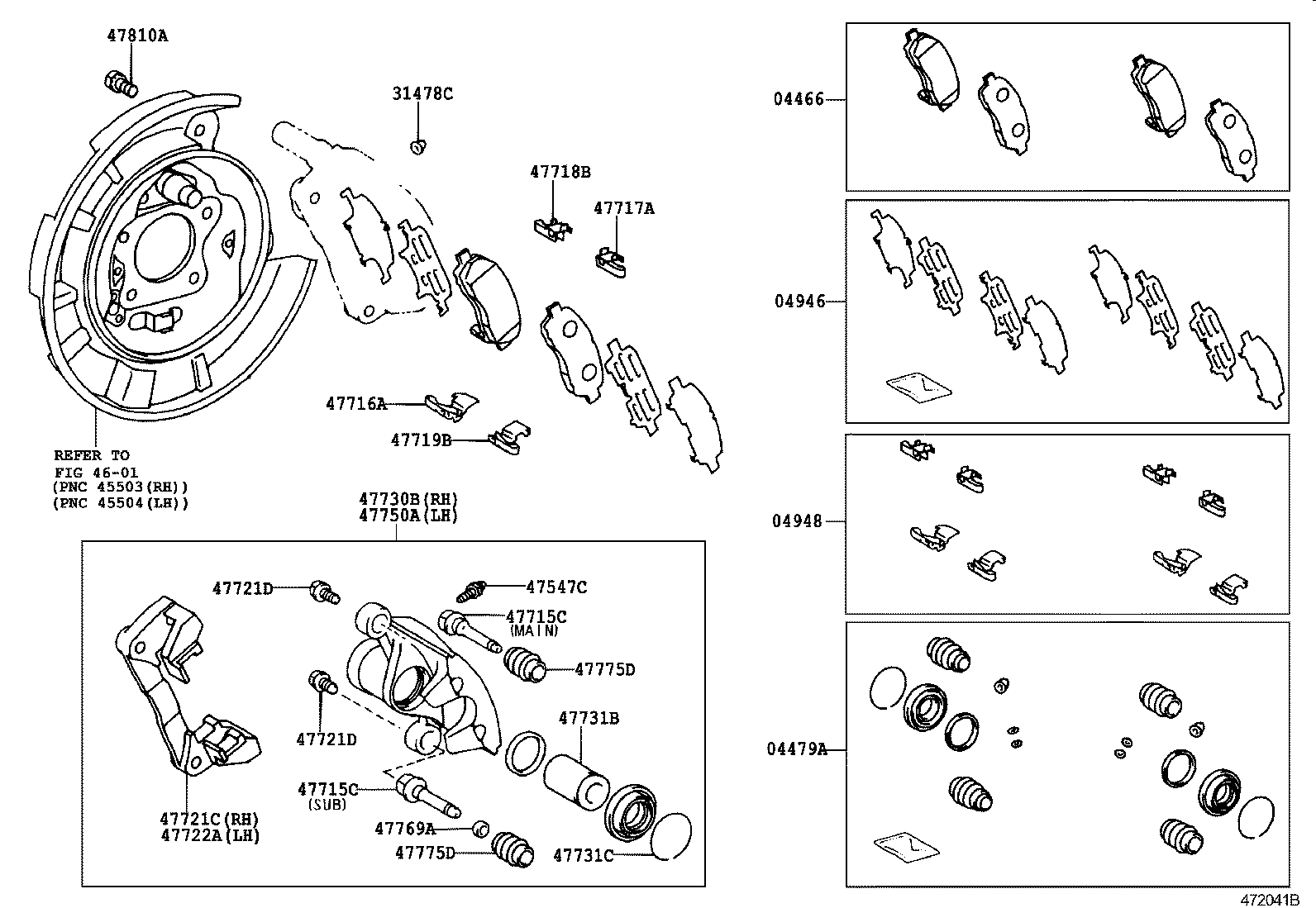  AVALON |  REAR DISC BRAKE CALIPER DUST COVER