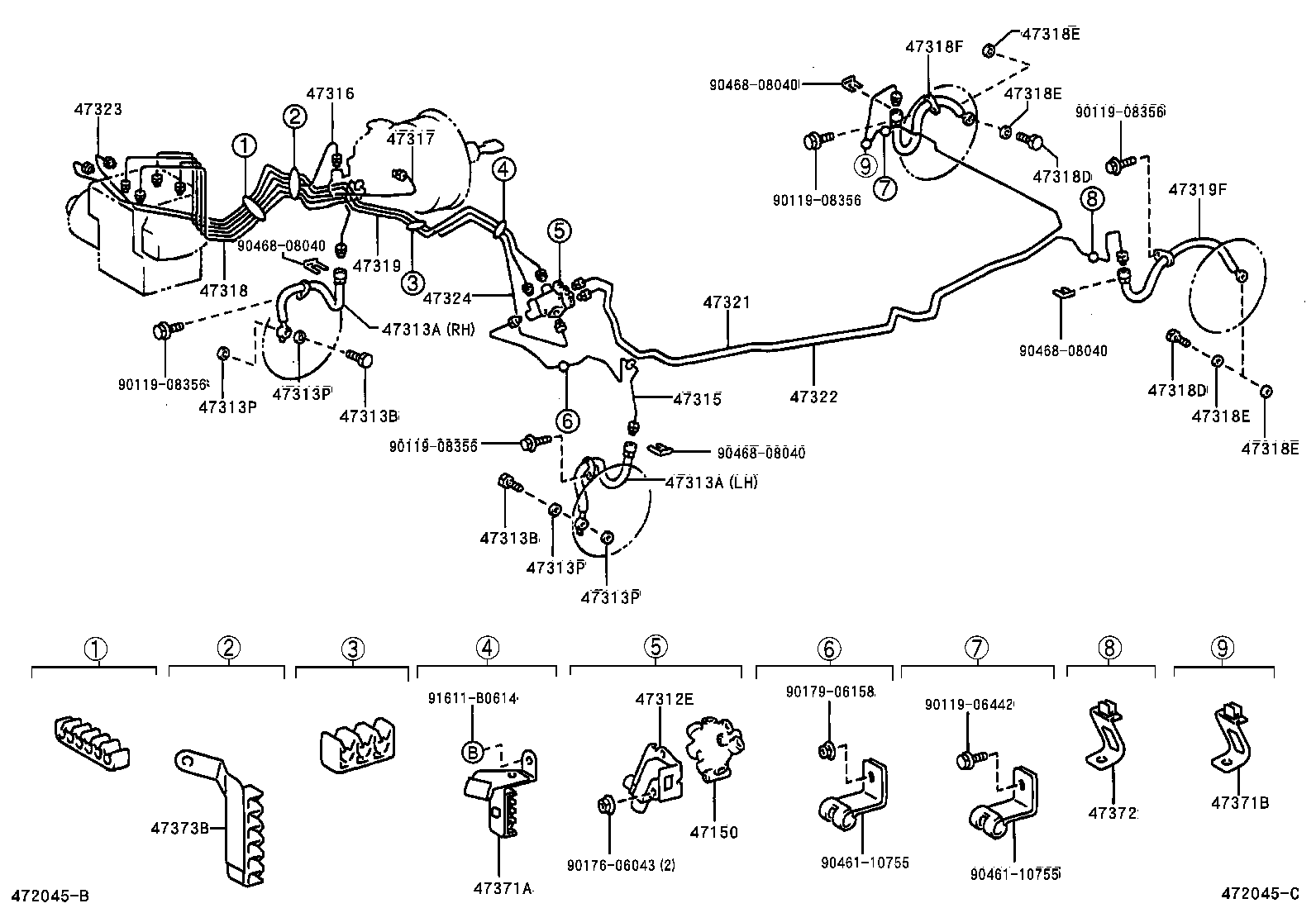  AVALON |  BRAKE TUBE CLAMP