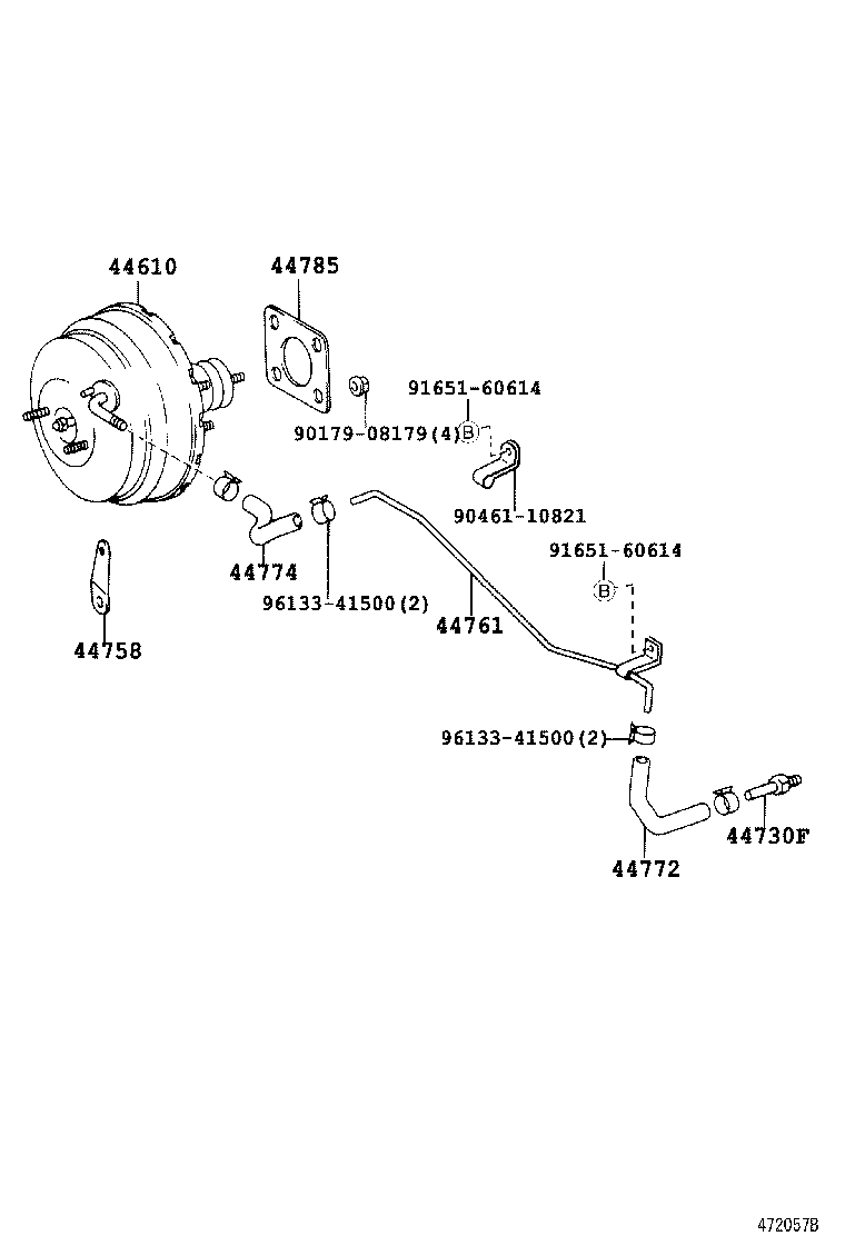  HIACE HIACE S B V |  BRAKE BOOSTER VACUUM TUBE