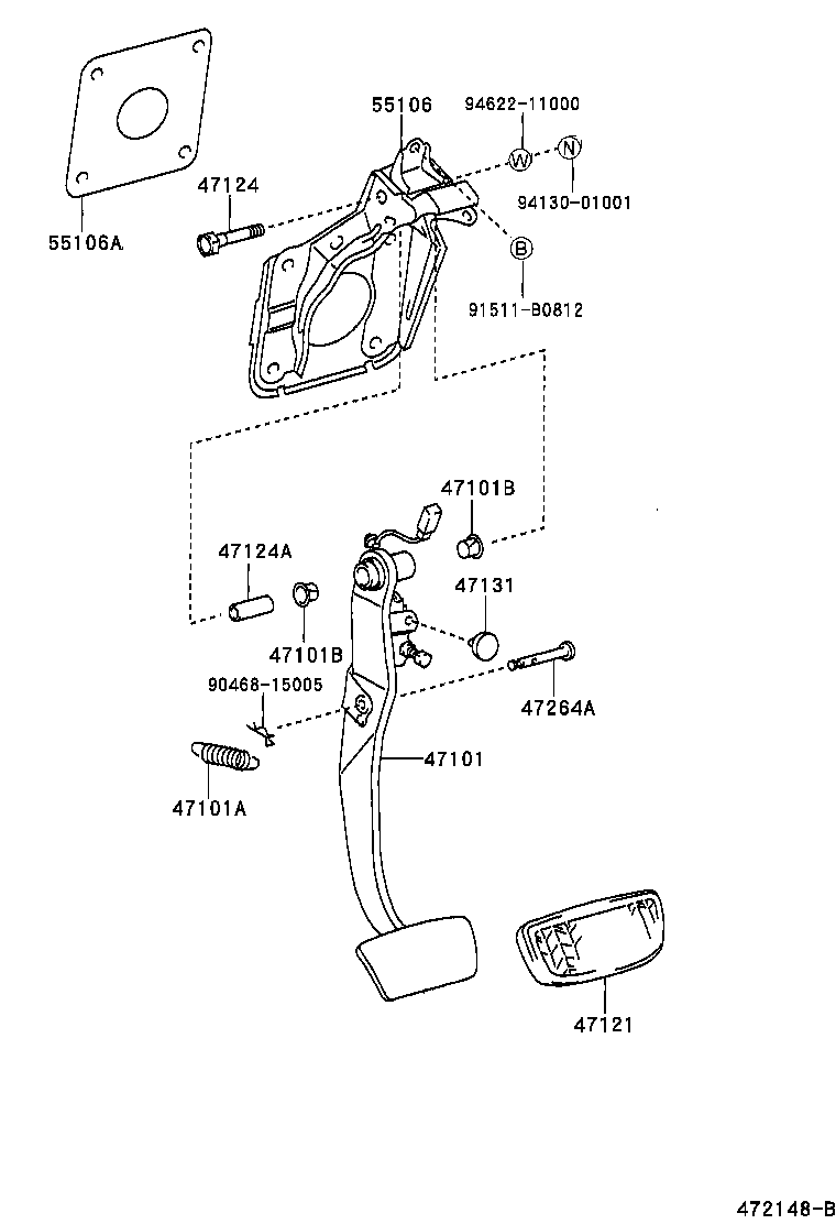  LS430 |  BRAKE PEDAL BRACKET