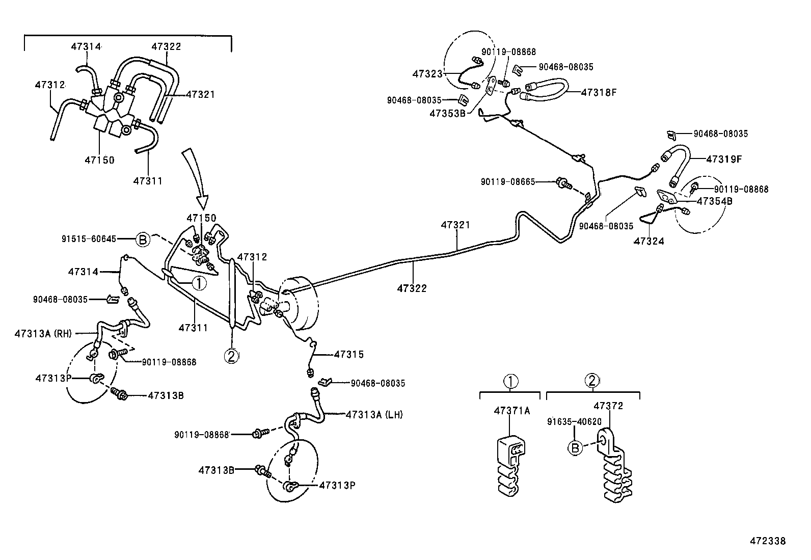  YARIS ECHO 3D 5D |  BRAKE TUBE CLAMP