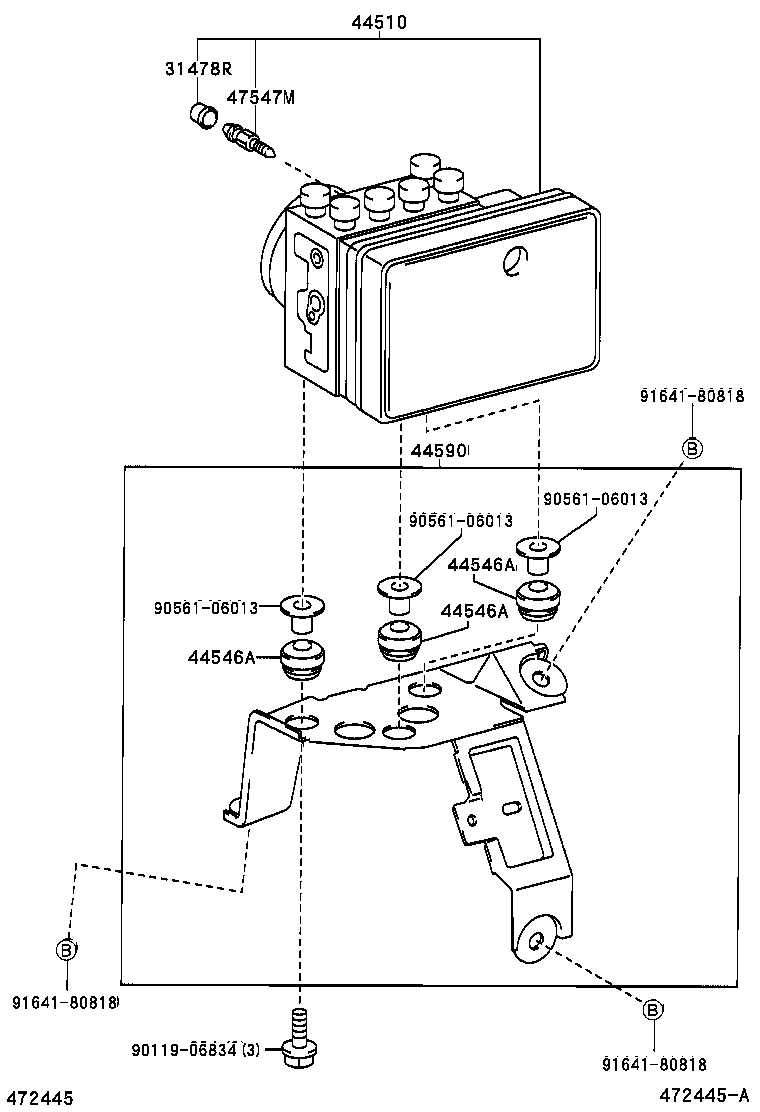  PICNIC AVENSIS VERSO |  BRAKE TUBE CLAMP