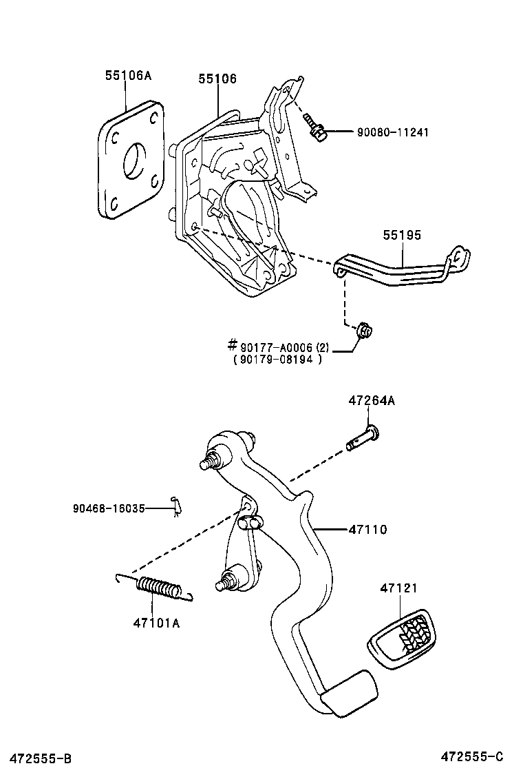  AVALON |  BRAKE PEDAL BRACKET