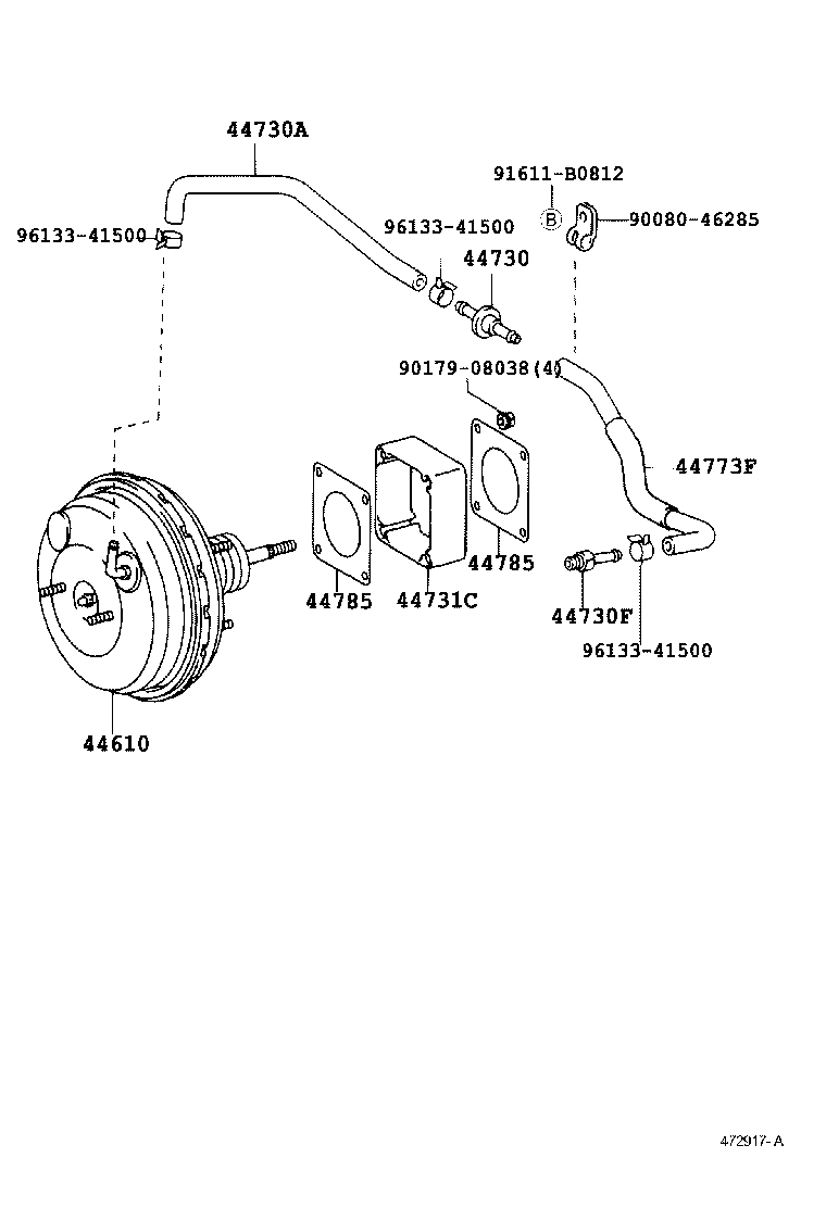  QUALIS |  BRAKE BOOSTER VACUUM TUBE