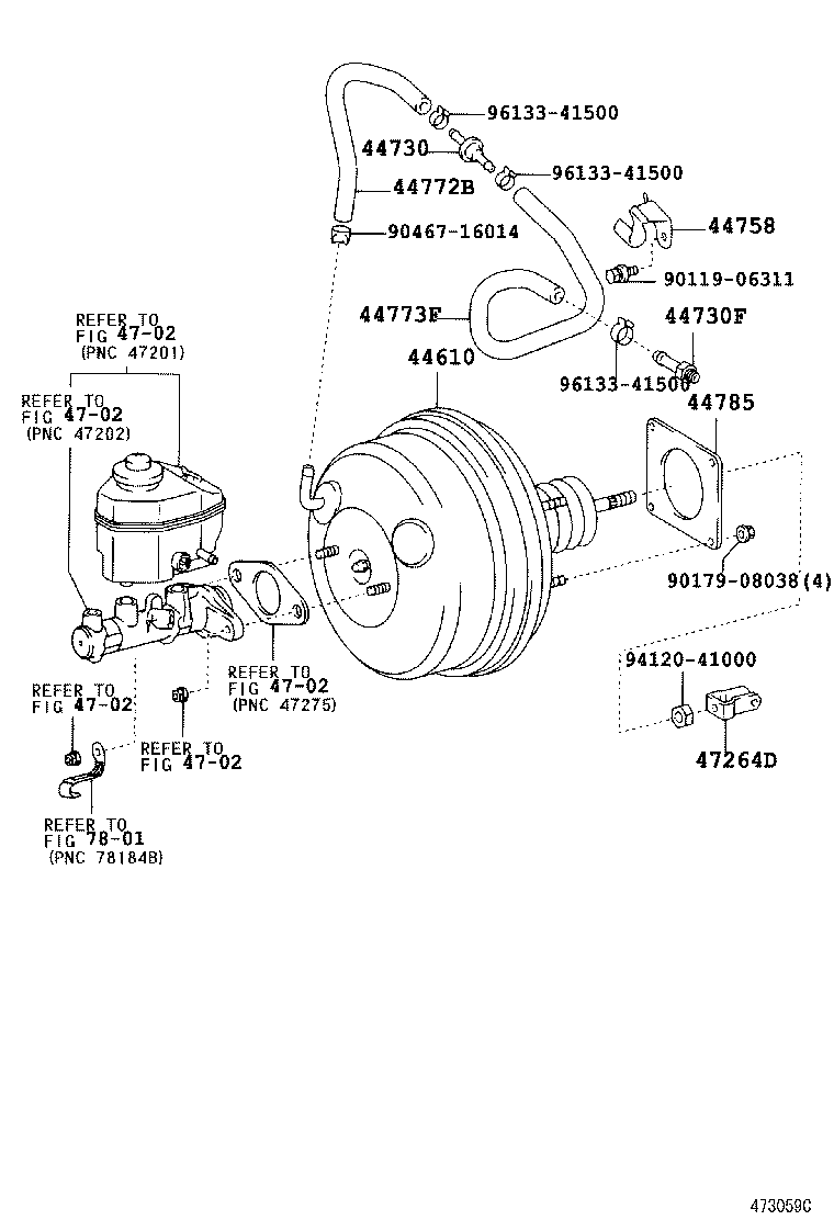  CAMRY AUSTRALIA |  BRAKE BOOSTER VACUUM TUBE