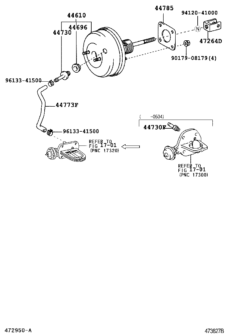  ALPHARD |  BRAKE BOOSTER VACUUM TUBE