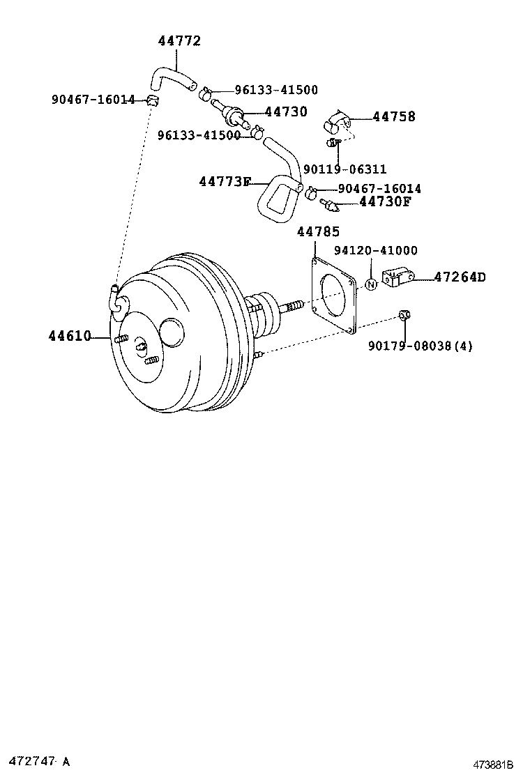  CAMRY |  BRAKE BOOSTER VACUUM TUBE