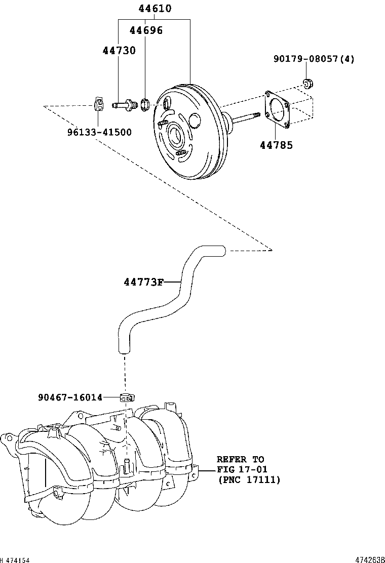  LAND CRUISER PRADO |  BRAKE BOOSTER VACUUM TUBE