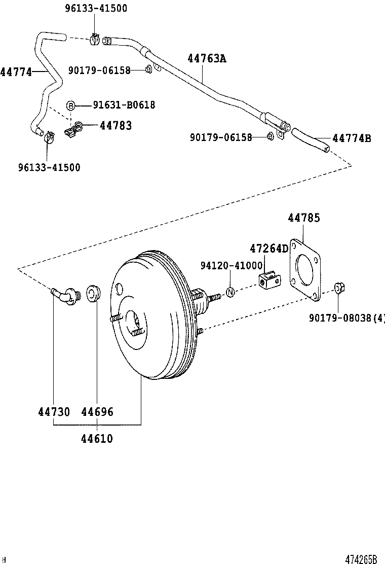  WISH |  BRAKE BOOSTER VACUUM TUBE