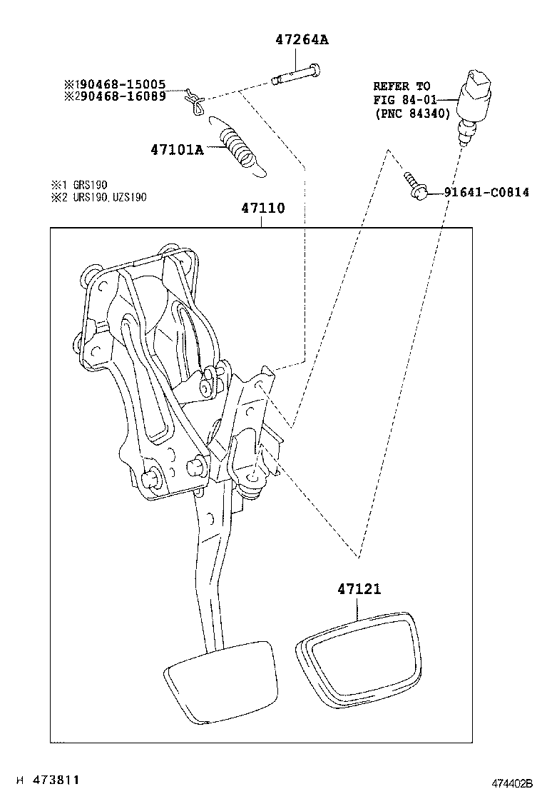  GS30 35 43 460 |  BRAKE PEDAL BRACKET