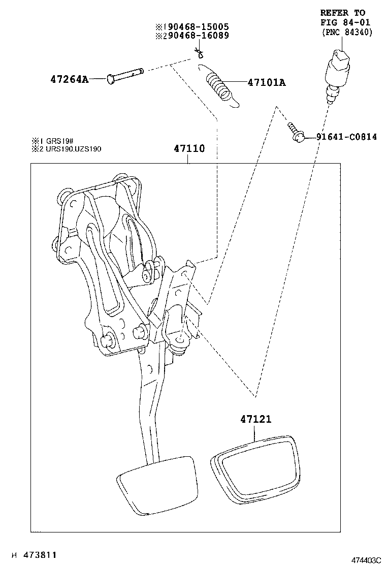  GS30 35 43 460 |  BRAKE PEDAL BRACKET