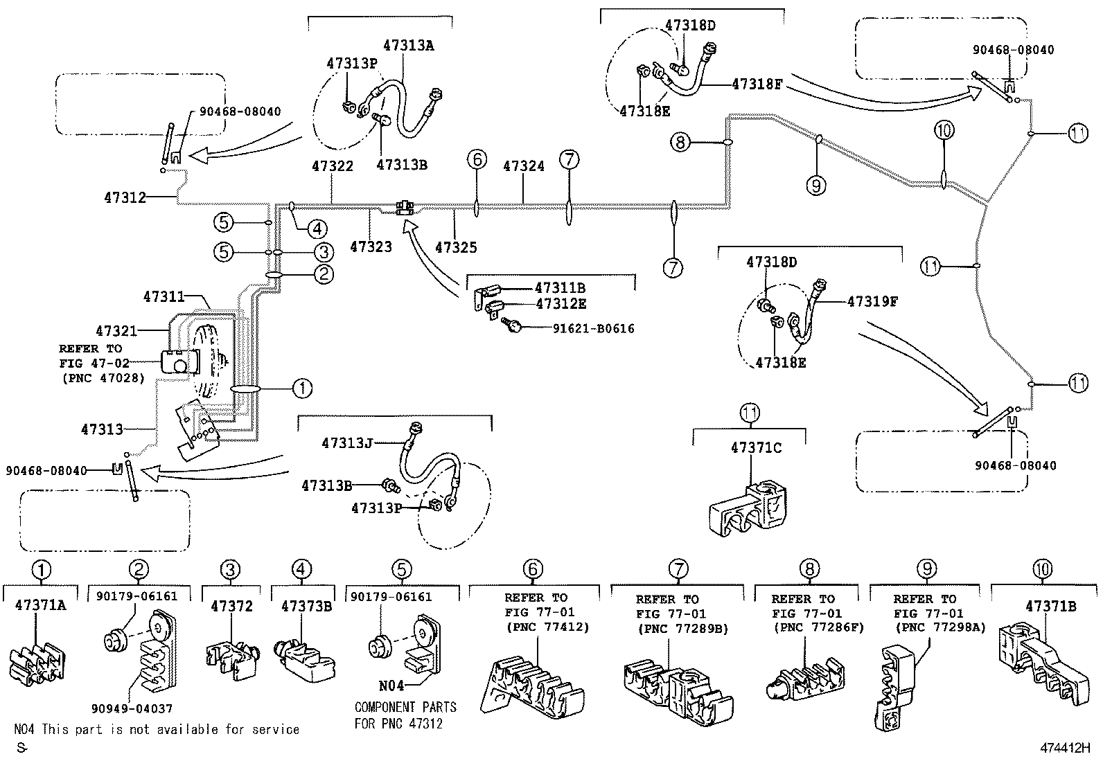  GS30 35 43 460 |  BRAKE TUBE CLAMP