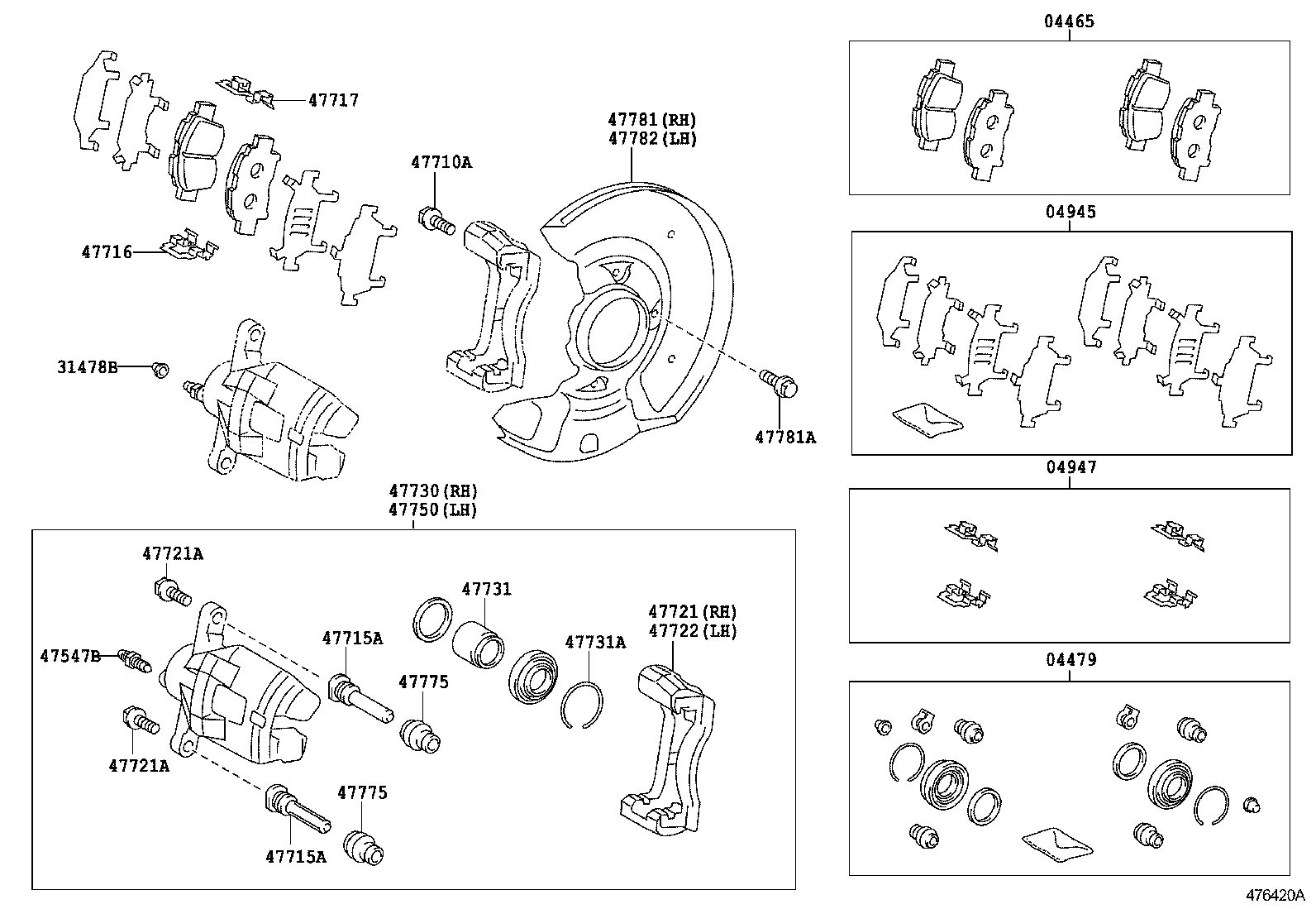  TOYOTA XA |  FRONT DISC BRAKE CALIPER DUST COVER