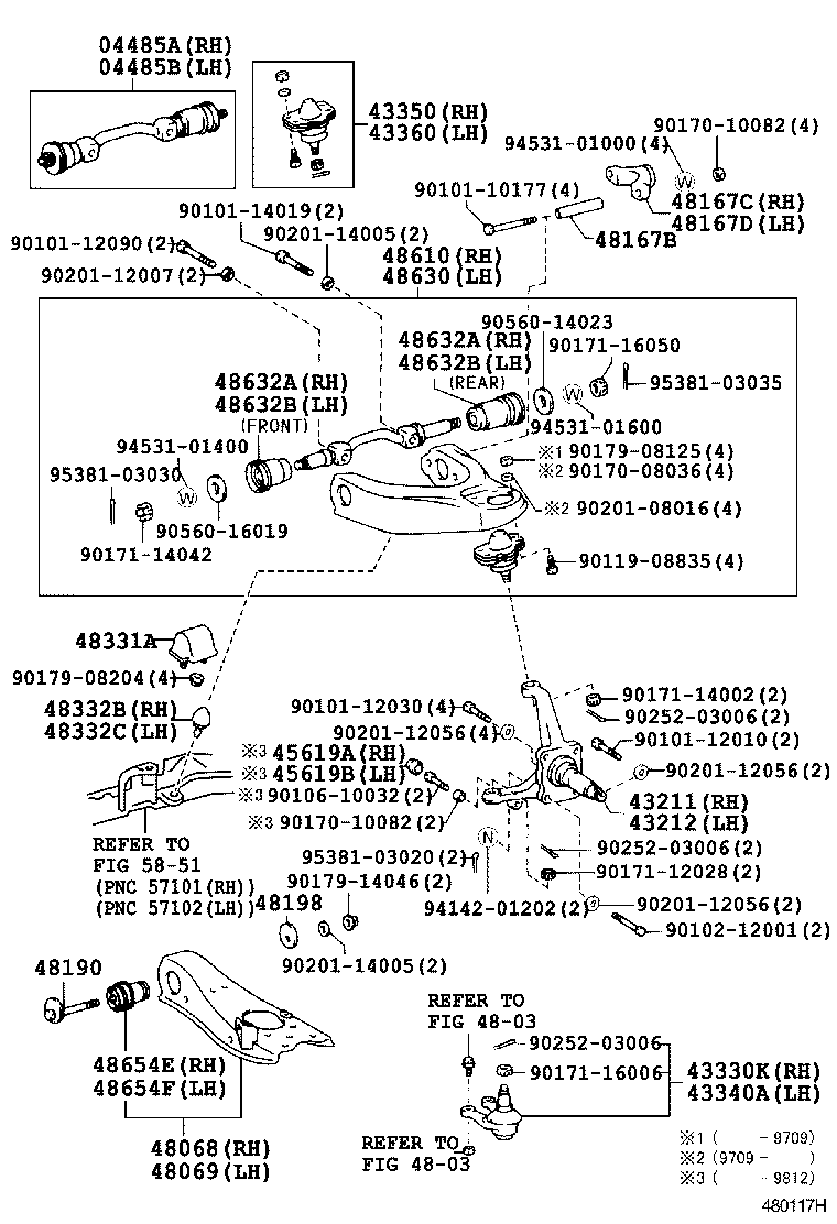  TOWNACE LITEACE |  FRONT AXLE ARM STEERING KNUCKLE