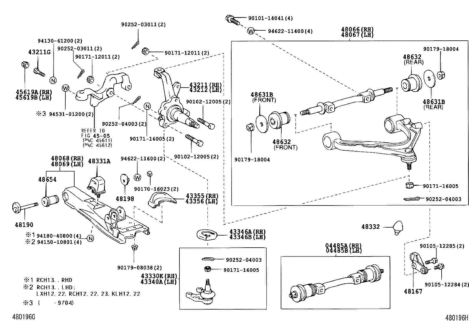 HIACE HIACE S B V | FRONT AXLE ARM STEERING KNUCKLE