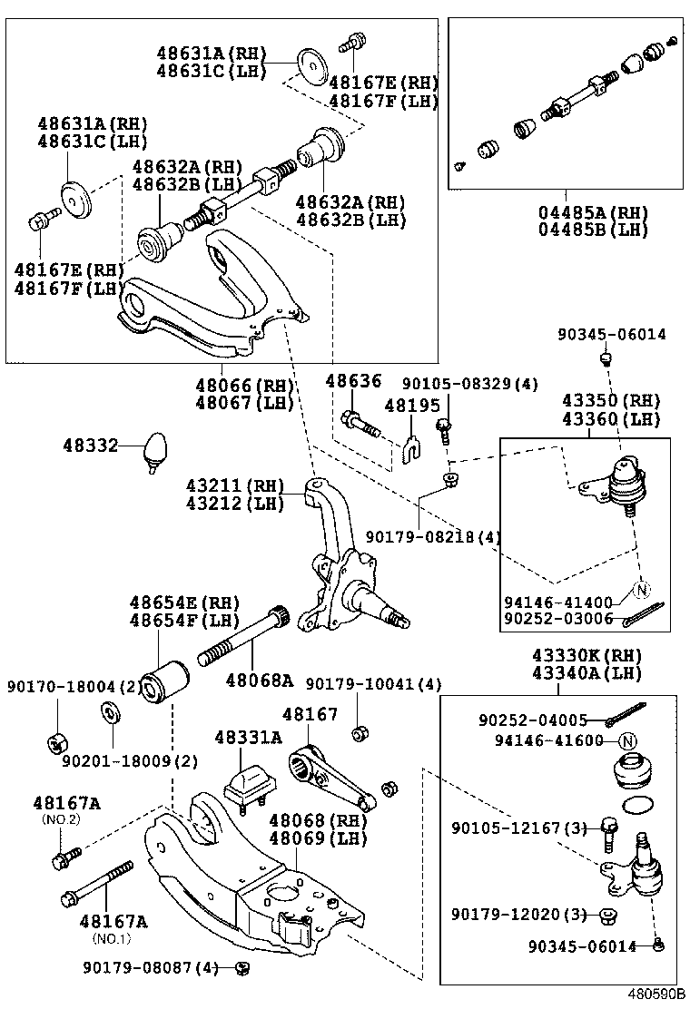 HILUX |  FRONT AXLE ARM STEERING KNUCKLE
