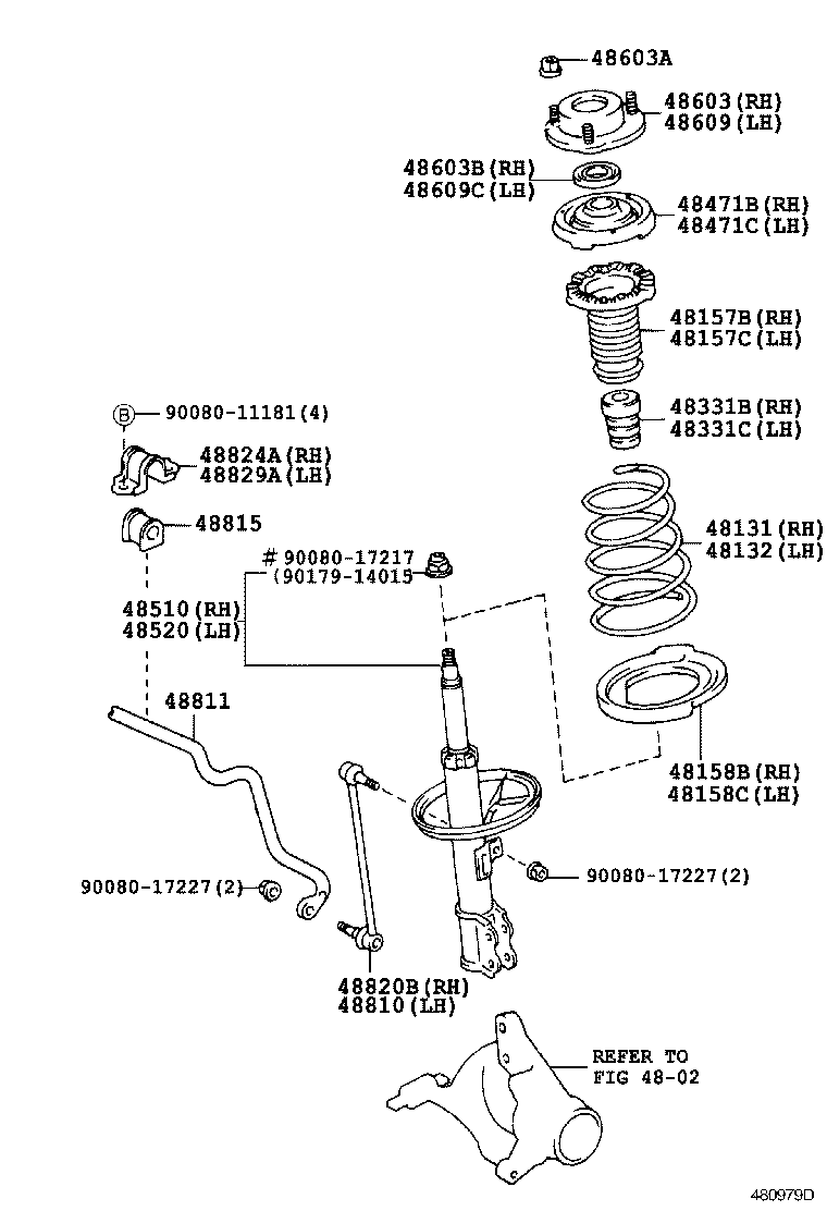  AVALON |  FRONT SPRING SHOCK ABSORBER