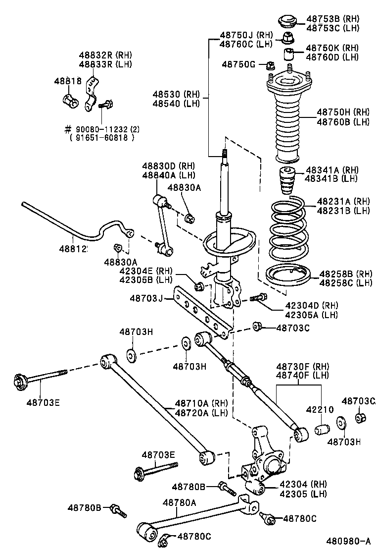  AVALON |  REAR SPRING SHOCK ABSORBER