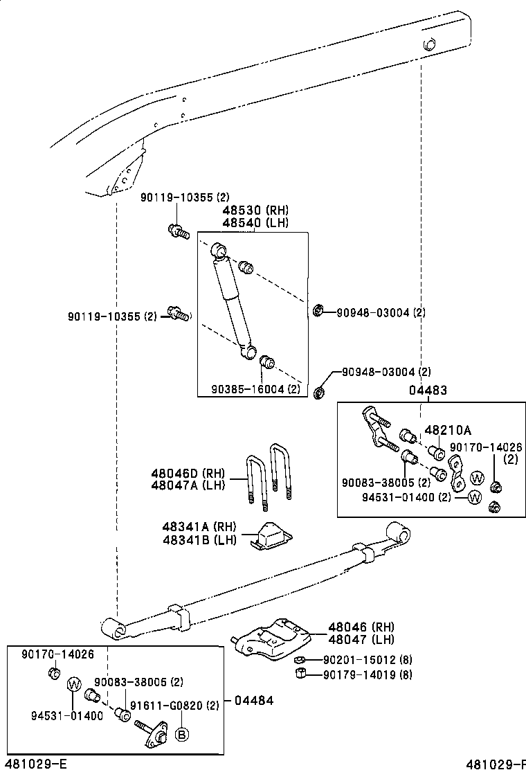  T U V |  REAR SPRING SHOCK ABSORBER