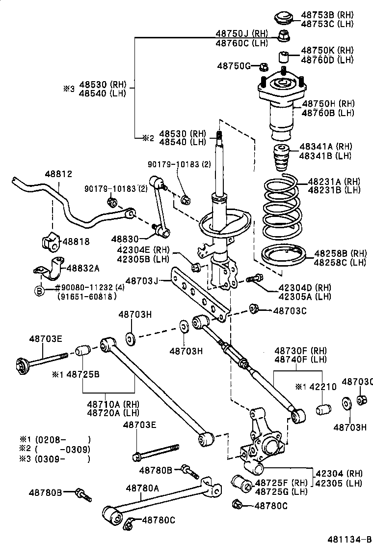  AVALON |  REAR SPRING SHOCK ABSORBER