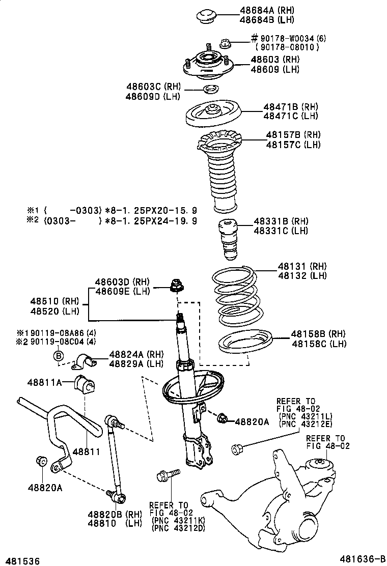  AVENSIS |  FRONT SPRING SHOCK ABSORBER