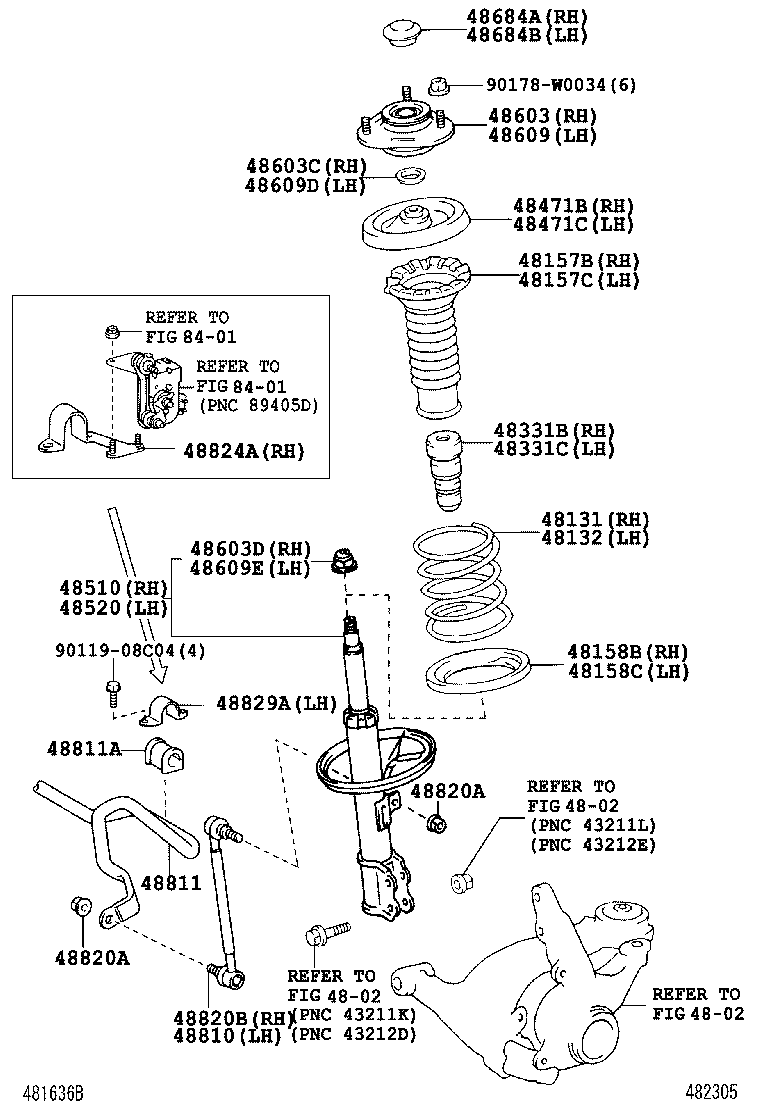  AVENSIS |  FRONT SPRING SHOCK ABSORBER