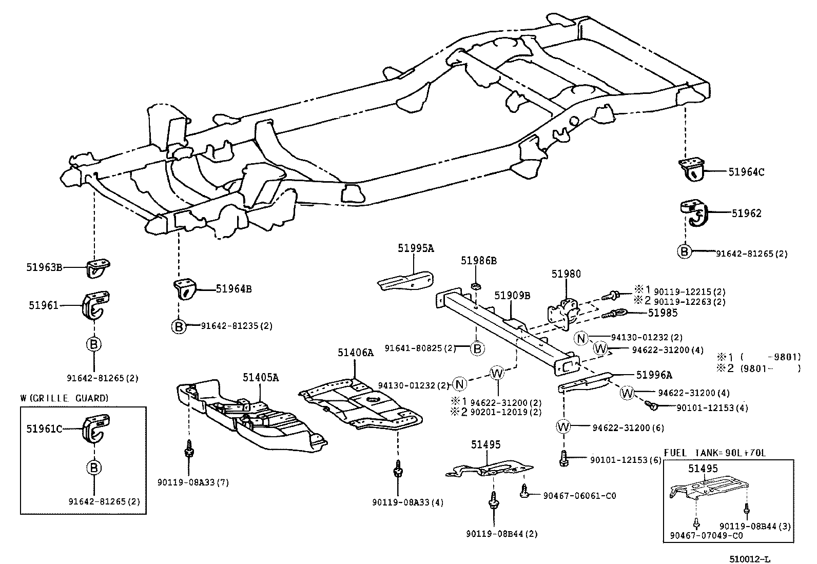  LAND CRUISER 90 |  SUSPENSION CROSSMEMBER UNDER COVER