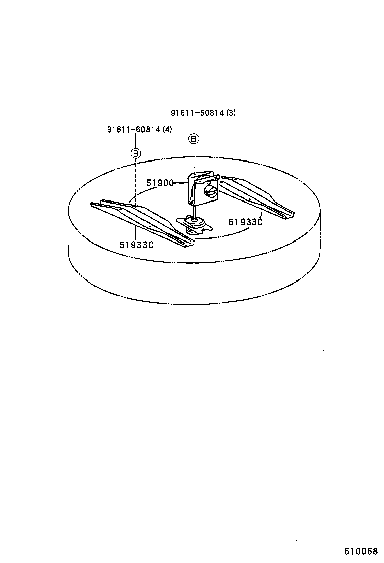  T U V |  SPARE WHEEL CARRIER