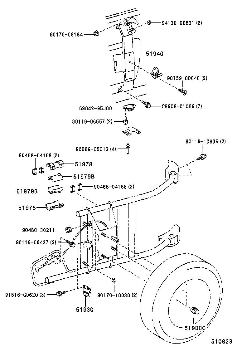  HILUX |  SPARE WHEEL CARRIER