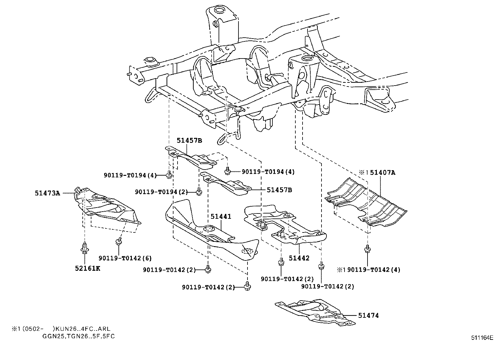  HILUX |  SUSPENSION CROSSMEMBER UNDER COVER